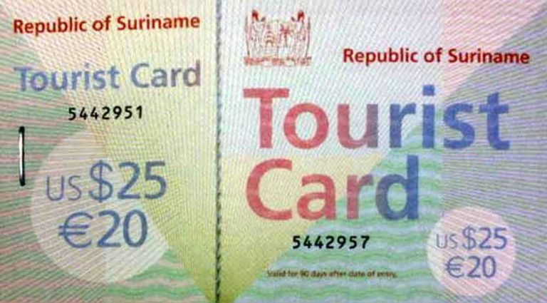 suriname tourist card multiple entry