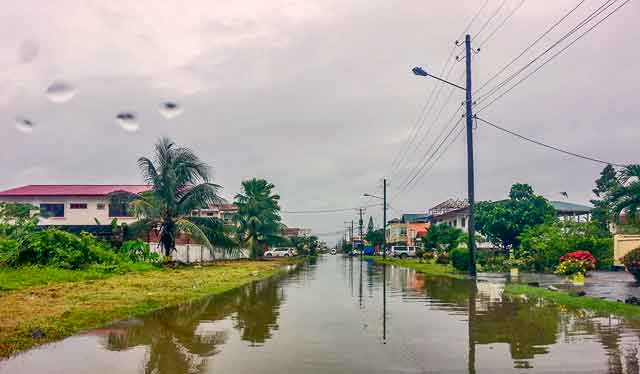 Flooded area Paramaribo