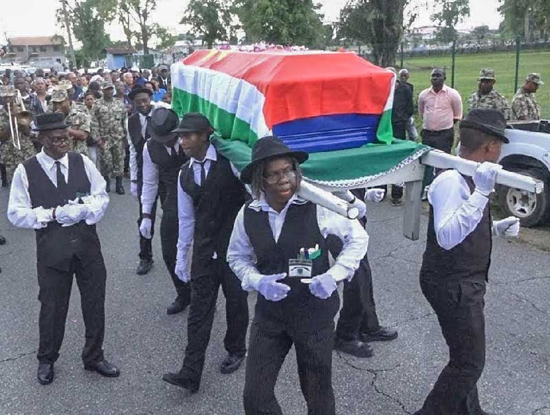 Suriname begrafenis